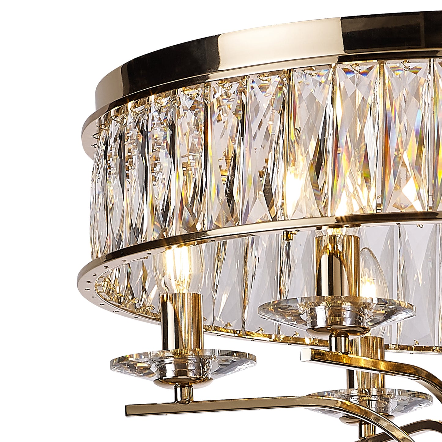 Vivienne 6 Light Crystal Semi Flush