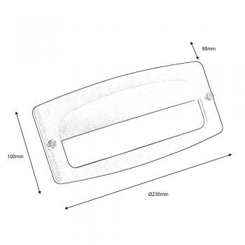 Oaks Lighting - Wall Recessed Matt Black Brick Light With Half Shade , 1x E27 - Luminosity Designs Ltd