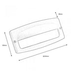 Oaks Lighting - Wall Recessed Matt Black Brick Light With Half Shade , 1x E27 - Luminosity Designs Ltd