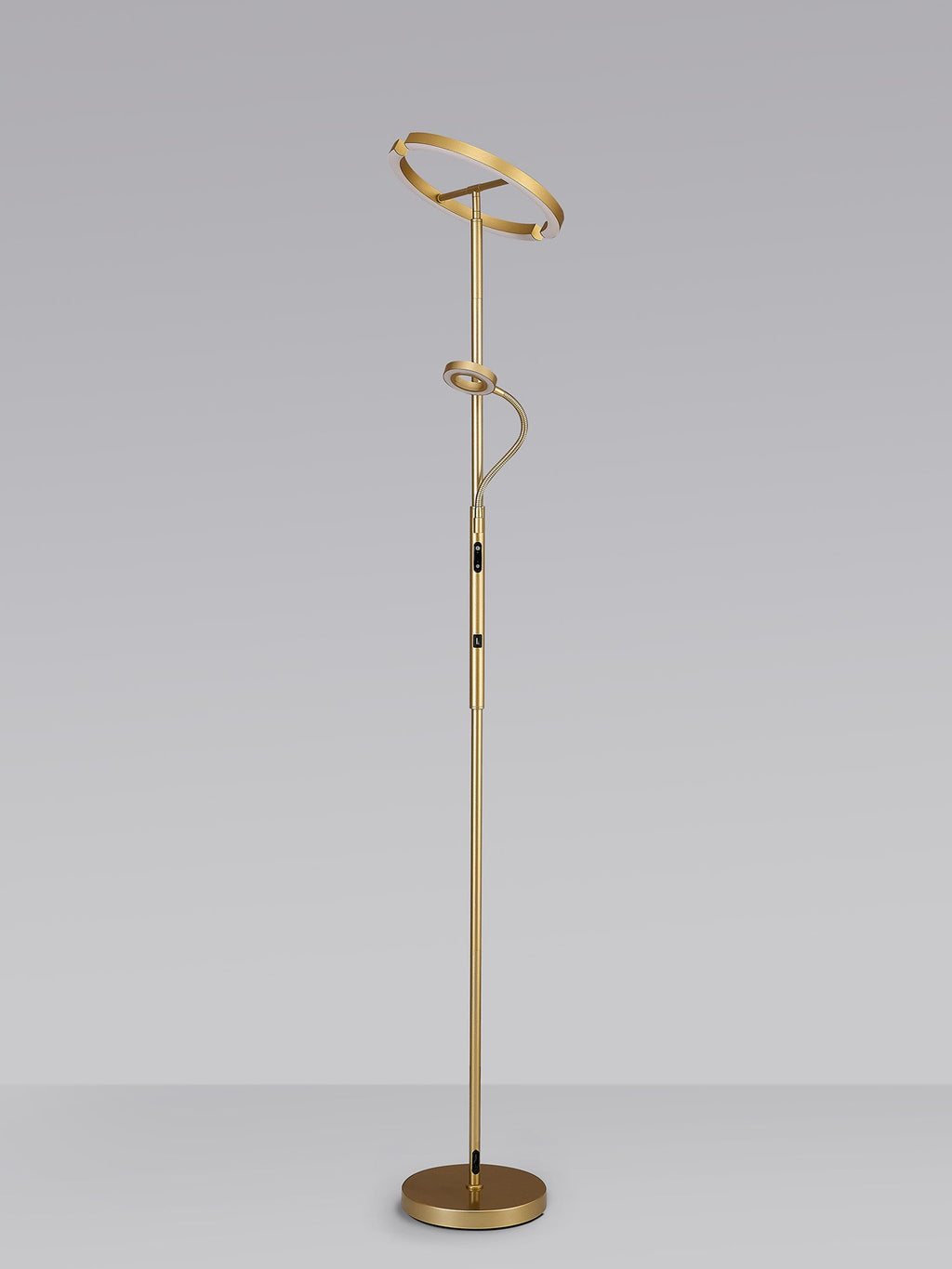 Luminosity Designs Ltd - Wave 2 Light Mother and Child Floor Lamp, 20+5W LED, 3000 - 6000K Touch Dimmable/Remote Control, 2300lm - Luminosity Designs Ltd