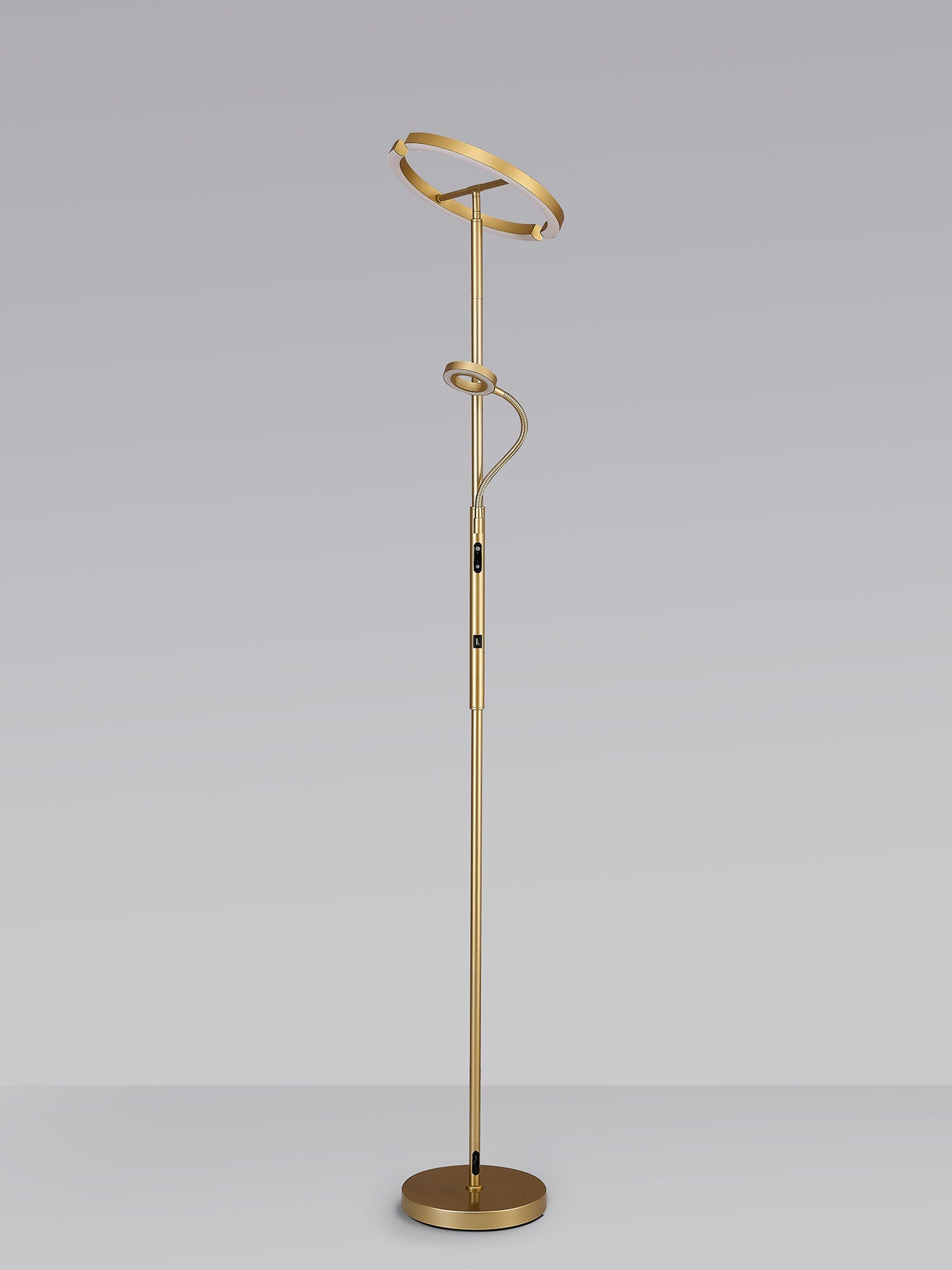 Luminosity Designs Ltd - Wave 2 Light Mother and Child Floor Lamp, 20+5W LED, 3000 - 6000K Touch Dimmable/Remote Control, 2300lm - Luminosity Designs Ltd