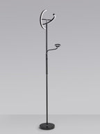 Luminosity Designs Ltd - Wave 2 Light Mother and Child Floor Lamp, 20+5W LED, 3000 - 6000K Touch Dimmable/Remote Control, 2300lm - Luminosity Designs Ltd
