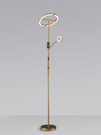 Luminosity Designs Ltd - Wave 2 Light Mother and Child Floor Lamp, 20+5W LED, 3000 - 6000K Touch Dimmable/Remote Control, 2300lm - Luminosity Designs Ltd