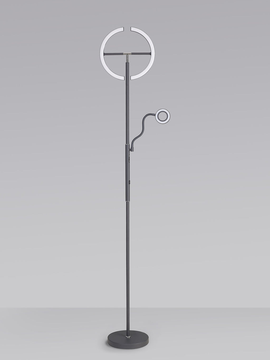 Luminosity Designs Ltd - Wave 2 Light Mother and Child Floor Lamp, 20+5W LED, 3000 - 6000K Touch Dimmable/Remote Control, 2300lm - Luminosity Designs Ltd