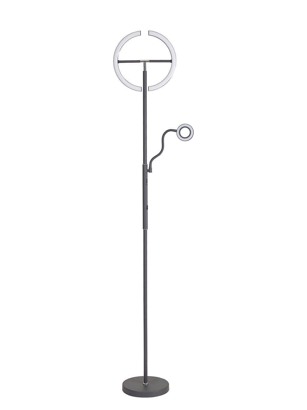 Luminosity Designs Ltd - Wave 2 Light Mother and Child Floor Lamp, 20+5W LED, 3000 - 6000K Touch Dimmable/Remote Control, 2300lm - Luminosity Designs Ltd
