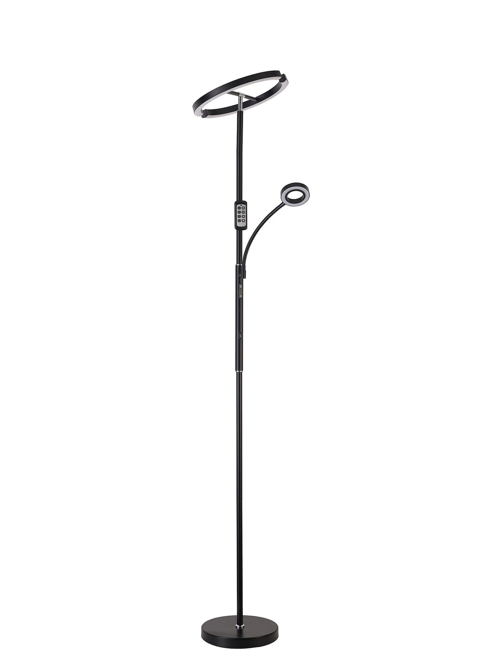 Luminosity Designs Ltd - Wave 2 Light Mother and Child Floor Lamp, 20+5W LED, 3000 - 6000K Touch Dimmable/Remote Control, 2300lm - Luminosity Designs Ltd