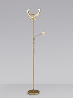 Luminosity Designs Ltd - Wave 2 Light Mother and Child Floor Lamp, 20+5W LED, 3000 - 6000K Touch Dimmable/Remote Control, 2300lm - Luminosity Designs Ltd