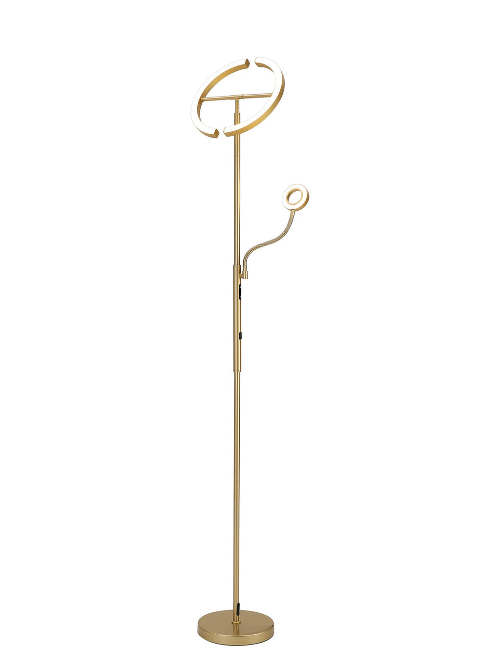 Luminosity Designs Ltd - Wave 2 Light Mother and Child Floor Lamp, 20+5W LED, 3000 - 6000K Touch Dimmable/Remote Control, 2300lm - Luminosity Designs Ltd