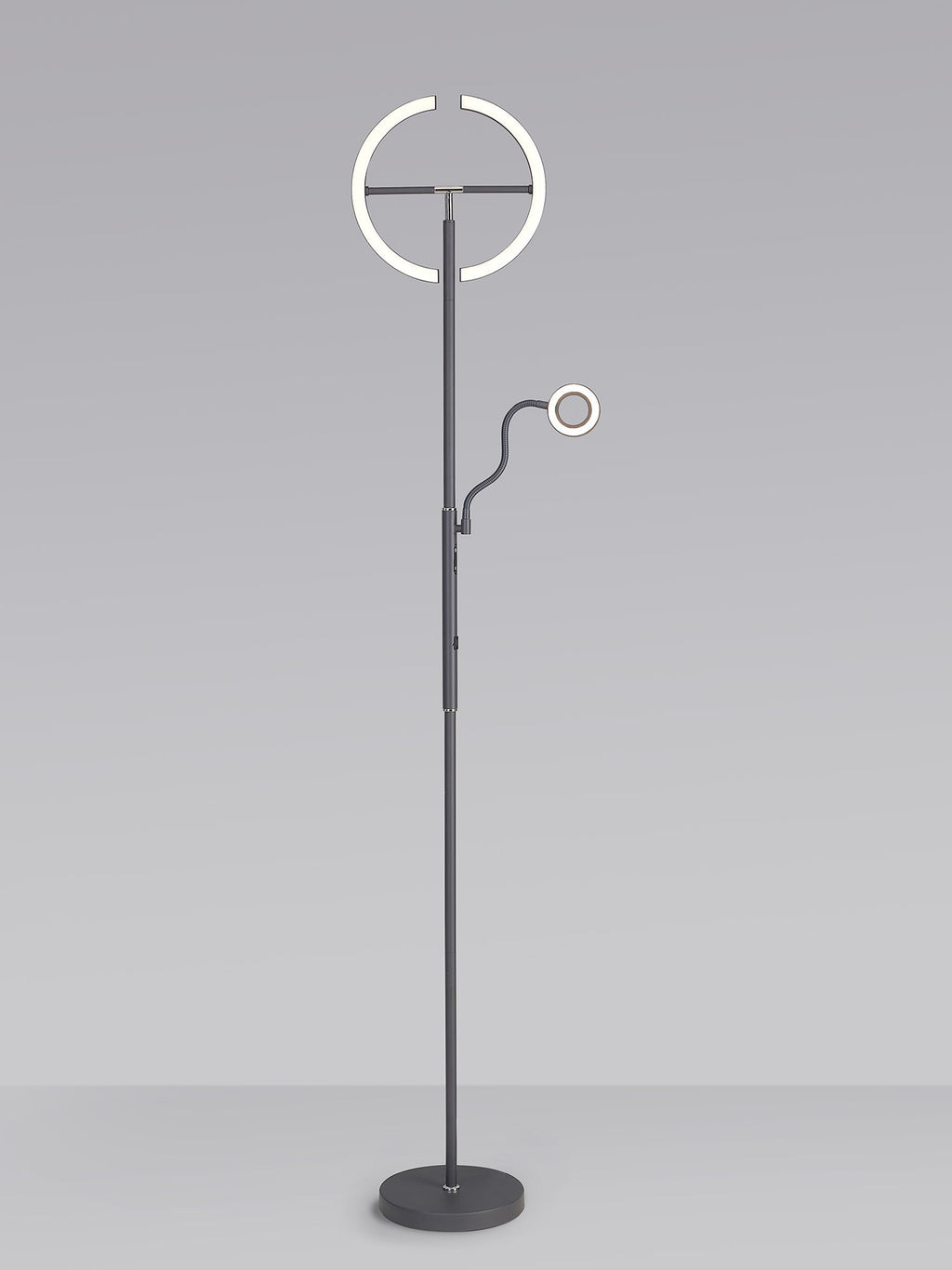 Luminosity Designs Ltd - Wave 2 Light Mother and Child Floor Lamp, 20+5W LED, 3000 - 6000K Touch Dimmable/Remote Control, 2300lm - Luminosity Designs Ltd