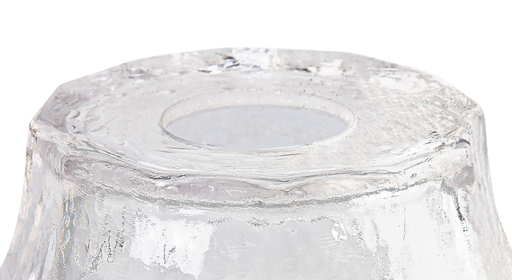 Deco - Waved Effect Clear Glass Lampshade - Luminosity Designs Ltd