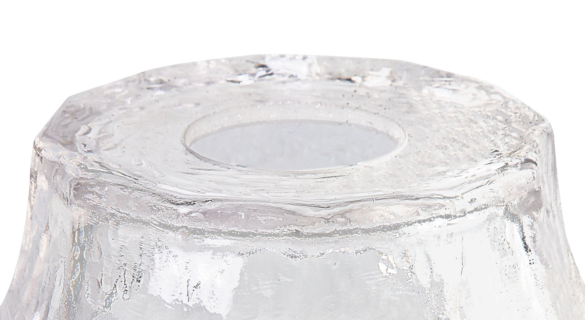 Deco - Waved Effect Clear Glass Lampshade - Luminosity Designs Ltd