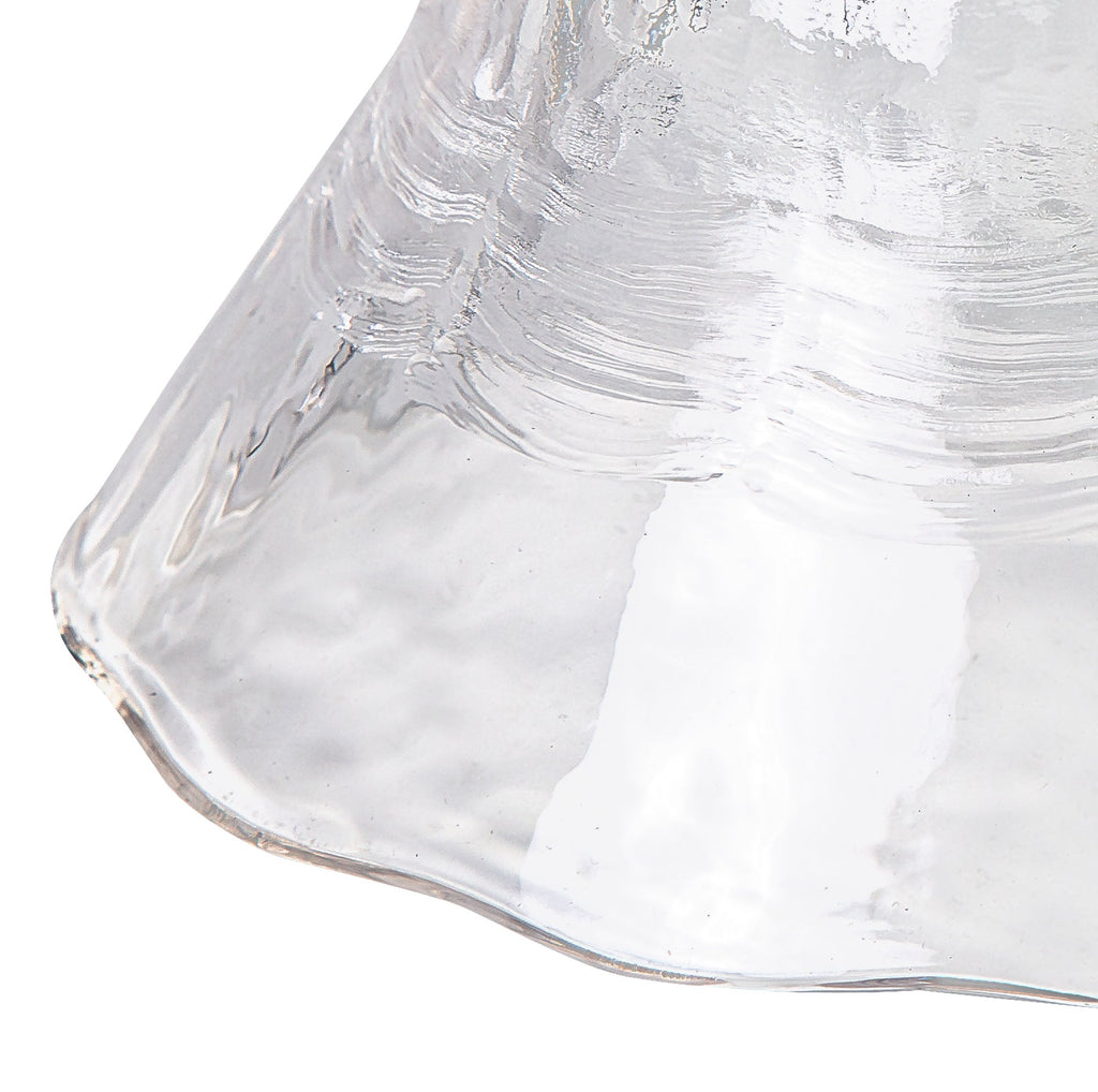 Deco - Waved Effect Clear Glass Lampshade - Luminosity Designs Ltd