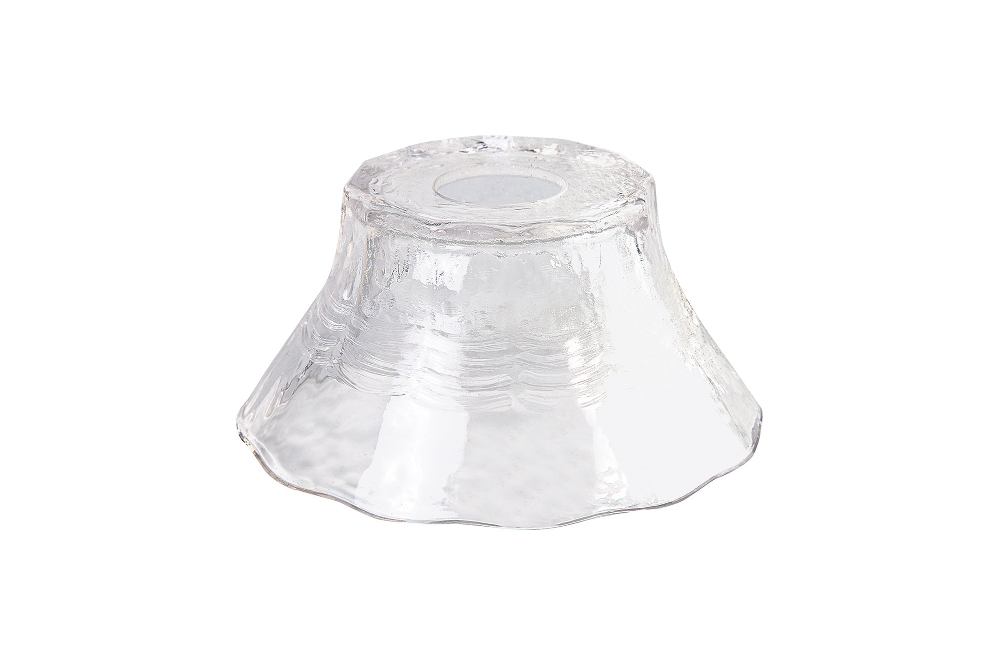 Deco - Waved Effect Clear Glass Lampshade - Luminosity Designs Ltd