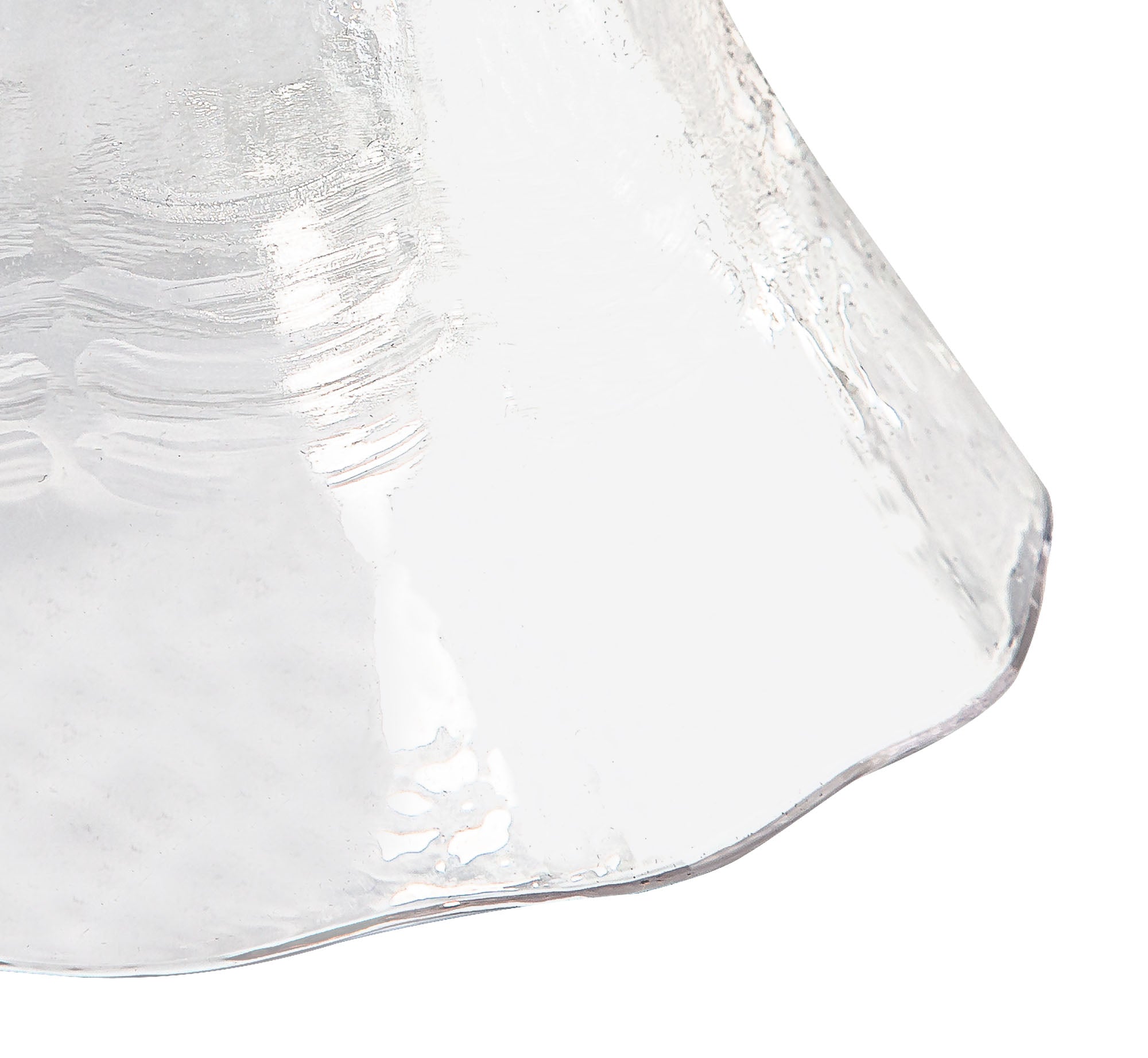 Deco - Waved Effect Clear Glass Lampshade - Luminosity Designs Ltd