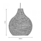 Oaks Lighting - Wels Natural Rattan Eco Friendly East Fit Pendant Shade - Luminosity Designs Ltd