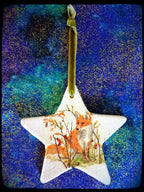 Luminosity Designs - Wildlife Vintage Style Ceramic Star Decoration - Luminosity Designs Ltd
