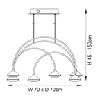 Luminosity Designs - Willow Circular Curving Pendant - Luminosity Designs Ltd