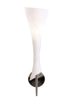 Mantra - Zack Modern Sculptural Wall Lamp 1 Light E14, Satin Nickel and Opal GLass (Mantra M0773) - Luminosity Designs Ltd