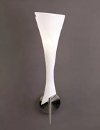 Mantra - Zack Modern Sculptural Wall Lamp 1 Light E14, Satin Nickel and Opal GLass (Mantra M0773) - Luminosity Designs Ltd