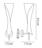 Mantra - Zack Modern Sculptural Wall Lamp 1 Light E14, Satin Nickel and Opal GLass (Mantra M0773) - Luminosity Designs Ltd