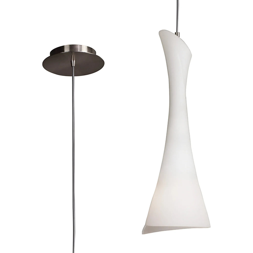 Mantra - Zack Pendant 1 Light E27, Satin Nickel - Luminosity Designs Ltd