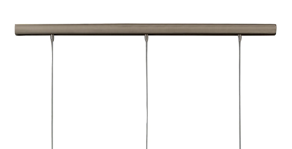 Mantra - Zack Satin Nickel Linear Pendant, 3 Light E27 with Opal Glass (Mantra M0771) - Luminosity Designs Ltd