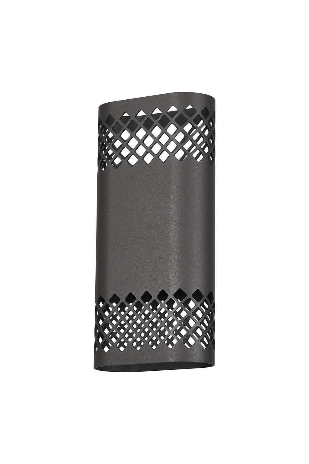 Luminosity Designs Ltd - Zane Wall Lamp With 125 x 260mm Mesh Diamond Pattern Shade, 2 x 6.5W LED, 3000K, 900lm, IP65 - Luminosity Designs Ltd