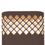 Luminosity Designs Ltd - Zane Wall Lamp With 125 x 260mm Mesh Diamond Pattern Shade, 2 x 6.5W LED, 3000K, 900lm, IP65 - Luminosity Designs Ltd