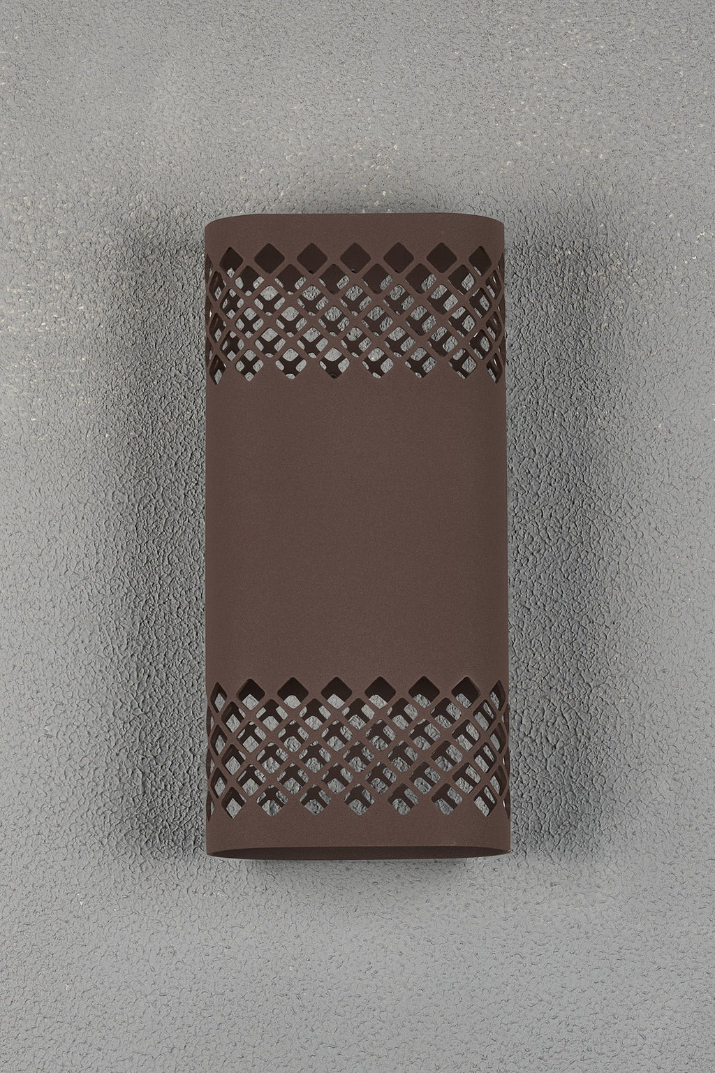 Luminosity Designs Ltd - Zane Wall Lamp With 125 x 260mm Mesh Diamond Pattern Shade, 2 x 6.5W LED, 3000K, 900lm, IP65 - Luminosity Designs Ltd