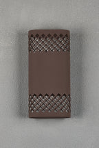 Luminosity Designs Ltd - Zane Wall Lamp With 125 x 260mm Mesh Diamond Pattern Shade, 2 x 6.5W LED, 3000K, 900lm, IP65 - Luminosity Designs Ltd