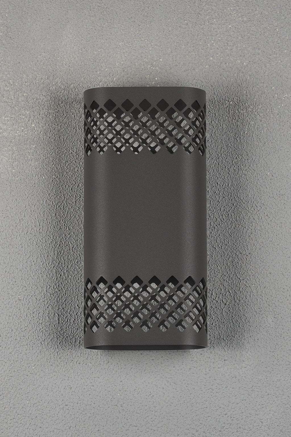 Luminosity Designs Ltd - Zane Wall Lamp With 125 x 260mm Mesh Diamond Pattern Shade, 2 x 6.5W LED, 3000K, 900lm, IP65 - Luminosity Designs Ltd