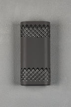 Luminosity Designs Ltd - Zane Wall Lamp With 125 x 260mm Mesh Diamond Pattern Shade, 2 x 6.5W LED, 3000K, 900lm, IP65 - Luminosity Designs Ltd