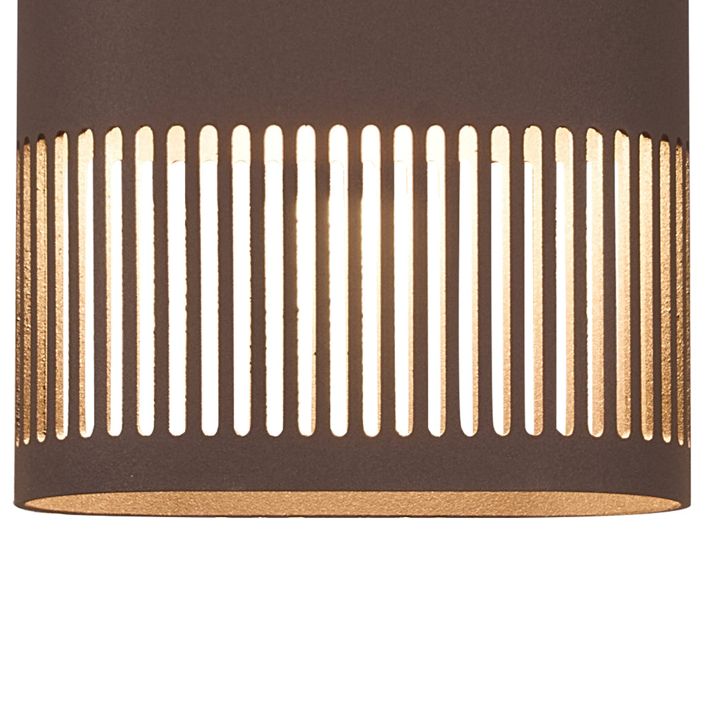 Luminosity Designs Ltd - Zane Wall Lamp With 125 x 260mm Mesh Line Pattern Shade, 2 x 6.5W LED, 3000K, 900lm, IP65 - Luminosity Designs Ltd