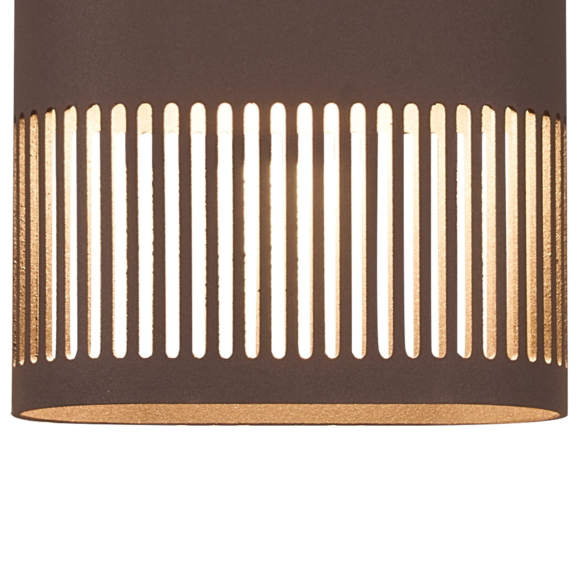 Luminosity Designs Ltd - Zane Wall Lamp With 125 x 260mm Mesh Line Pattern Shade, 2 x 6.5W LED, 3000K, 900lm, IP65 - Luminosity Designs Ltd