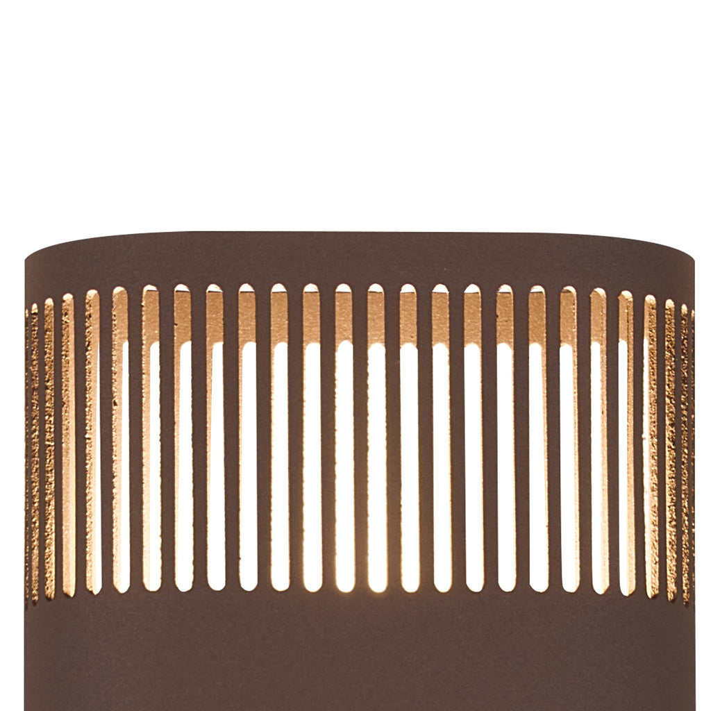 Luminosity Designs Ltd - Zane Wall Lamp With 125 x 260mm Mesh Line Pattern Shade, 2 x 6.5W LED, 3000K, 900lm, IP65 - Luminosity Designs Ltd