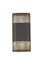 Luminosity Designs Ltd - Zane Wall Lamp With 125 x 260mm Mesh Line Pattern Shade, 2 x 6.5W LED, 3000K, 900lm, IP65 - Luminosity Designs Ltd