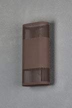 Luminosity Designs Ltd - Zane Wall Lamp With 125 x 260mm Mesh Line Pattern Shade, 2 x 6.5W LED, 3000K, 900lm, IP65 - Luminosity Designs Ltd