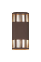 Luminosity Designs Ltd - Zane Wall Lamp With 125 x 260mm Mesh Line Pattern Shade, 2 x 6.5W LED, 3000K, 900lm, IP65 - Luminosity Designs Ltd
