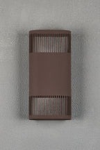 Luminosity Designs Ltd - Zane Wall Lamp With 125 x 260mm Mesh Line Pattern Shade, 2 x 6.5W LED, 3000K, 900lm, IP65 - Luminosity Designs Ltd