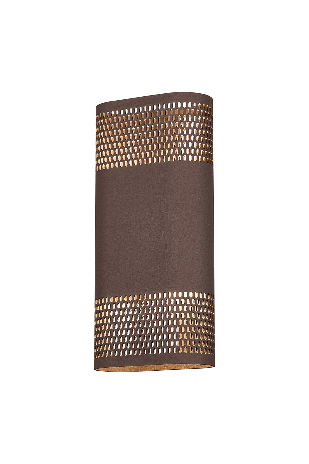 Luminosity Designs Ltd - Zane Wall Lamp With 125 x 260mm Mesh Oval Pattern Shade, 2 x 6.5W LED, 3000K, 900lm, IP65 - Luminosity Designs Ltd