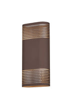 Luminosity Designs Ltd - Zane Wall Lamp With 125 x 260mm Mesh Oval Pattern Shade, 2 x 6.5W LED, 3000K, 900lm, IP65 - Luminosity Designs Ltd