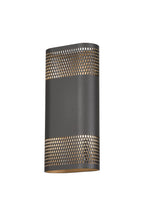 Luminosity Designs Ltd - Zane Wall Lamp With 125 x 260mm Mesh Oval Pattern Shade, 2 x 6.5W LED, 3000K, 900lm, IP65 - Luminosity Designs Ltd