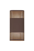 Luminosity Designs Ltd - Zane Wall Lamp With 125 x 260mm Mesh Oval Pattern Shade, 2 x 6.5W LED, 3000K, 900lm, IP65 - Luminosity Designs Ltd
