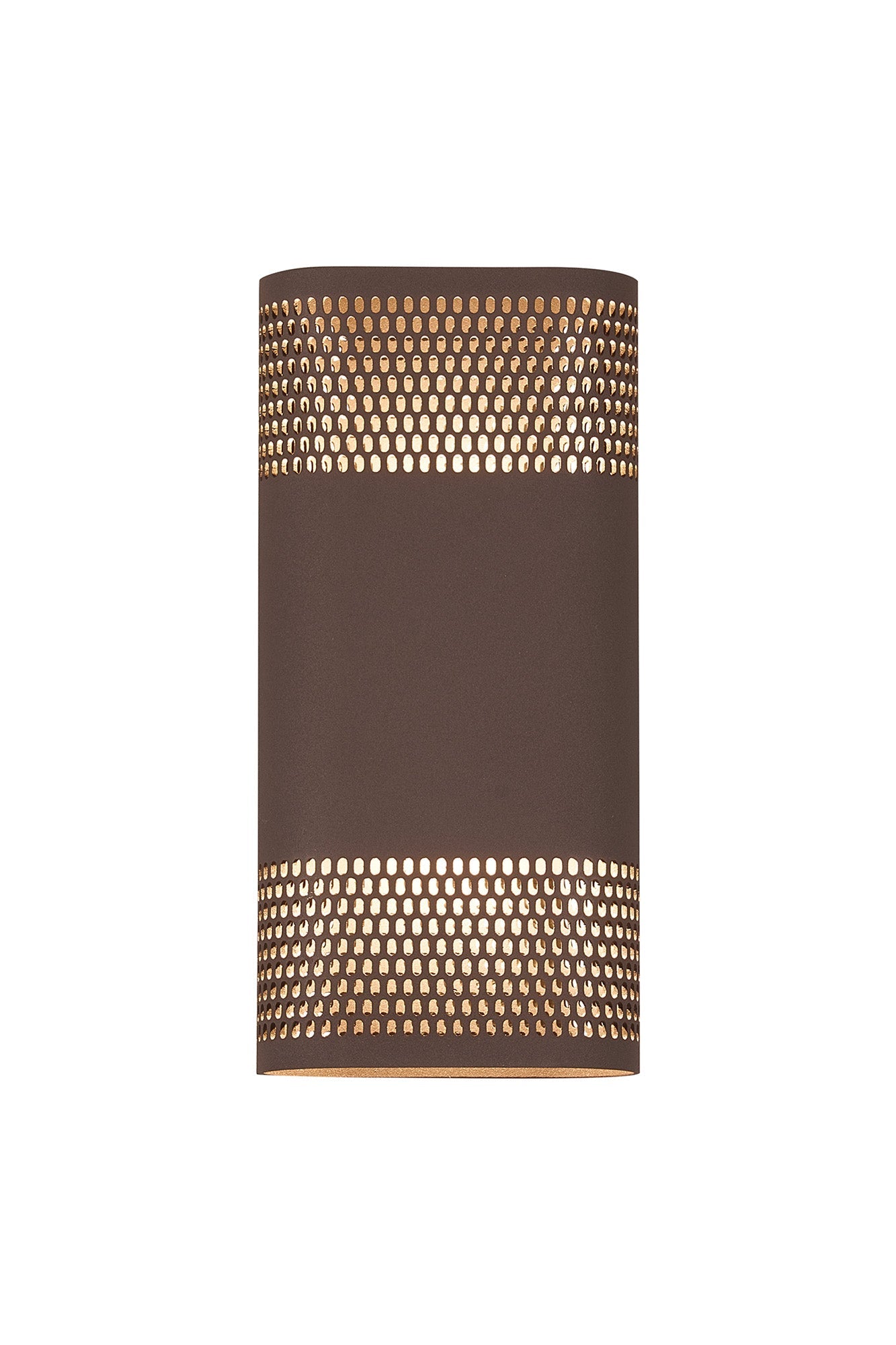 Luminosity Designs Ltd - Zane Wall Lamp With 125 x 260mm Mesh Oval Pattern Shade, 2 x 6.5W LED, 3000K, 900lm, IP65 - Luminosity Designs Ltd