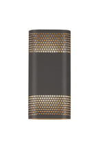 Luminosity Designs Ltd - Zane Wall Lamp With 125 x 260mm Mesh Oval Pattern Shade, 2 x 6.5W LED, 3000K, 900lm, IP65 - Luminosity Designs Ltd