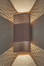 Luminosity Designs Ltd - Zane Wall Lamp With 125 x 260mm Mesh Oval Pattern Shade, 2 x 6.5W LED, 3000K, 900lm, IP65 - Luminosity Designs Ltd
