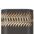Luminosity Designs Ltd - Zane Wall Lamp With 125 x 260mm Mesh Waves Pattern Shade, 2 x 6.5W LED, 3000K, 900lm, IP65 - Luminosity Designs Ltd