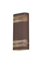 Luminosity Designs Ltd - Zane Wall Lamp With 125 x 260mm Mesh Waves Pattern Shade, 2 x 6.5W LED, 3000K, 900lm, IP65 - Luminosity Designs Ltd
