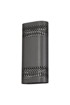 Luminosity Designs Ltd - Zane Wall Lamp With 125 x 260mm Mesh Waves Pattern Shade, 2 x 6.5W LED, 3000K, 900lm, IP65 - Luminosity Designs Ltd