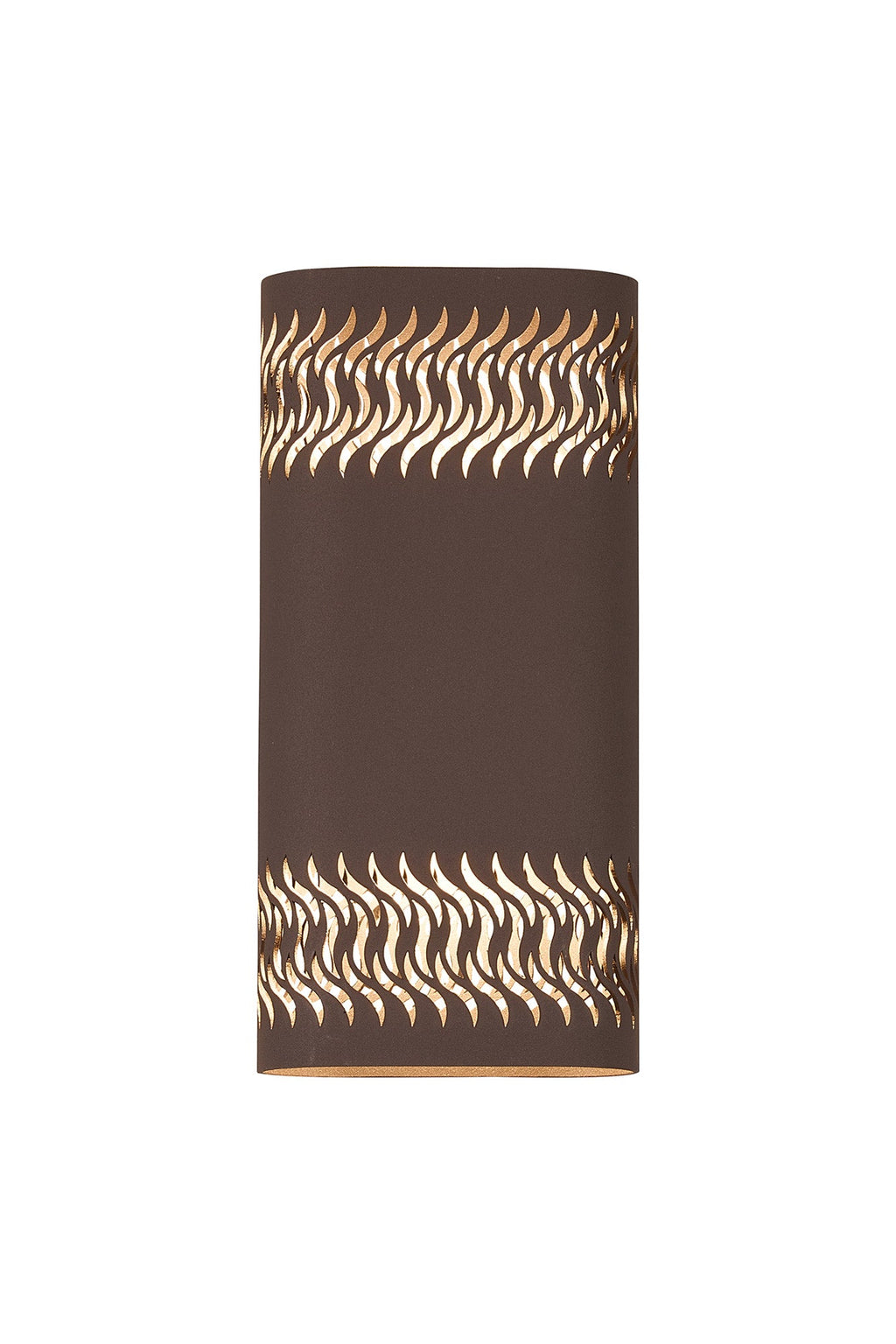 Luminosity Designs Ltd - Zane Wall Lamp With 125 x 260mm Mesh Waves Pattern Shade, 2 x 6.5W LED, 3000K, 900lm, IP65 - Luminosity Designs Ltd